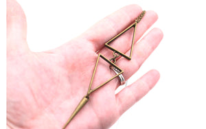 Bronze Double Triangle Necklace