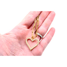 Load image into Gallery viewer, Gold Rhinestone Heart Necklace
