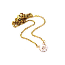 Load image into Gallery viewer, Gold Dainty U Rhinestone Necklace
