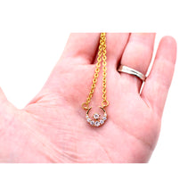 Load image into Gallery viewer, Gold Dainty U Rhinestone Necklace
