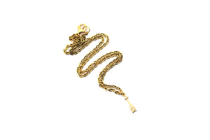 Gold Rhinestone Dainty Arrow Necklace