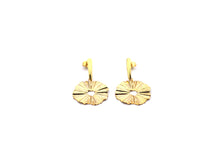 Load image into Gallery viewer, Gold Wavy Circle Dangle Earrings
