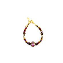 Load image into Gallery viewer, Pink and Gold Beaded Bracelet
