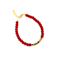 Load image into Gallery viewer, Red and Gold Beaded Bracelet
