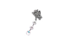 Load image into Gallery viewer, Silver Crescent Cubic Zirconia Necklace
