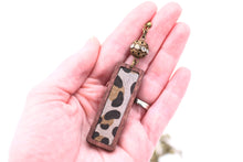 Load image into Gallery viewer, Leopard Print Faux Leather Rectangle Necklace
