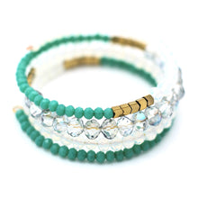 Load image into Gallery viewer, Turquoise Beaded Wrap Bracelet
