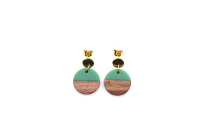 Green Resin Earrings