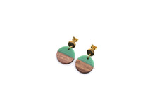 Load image into Gallery viewer, Green Resin Earrings
