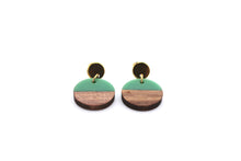 Load image into Gallery viewer, Green Resin Earrings
