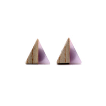 Load image into Gallery viewer, Purple Triangle Earrings
