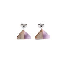 Load image into Gallery viewer, Purple Triangle Earrings
