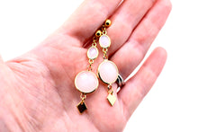 Load image into Gallery viewer, White Circle Jewel Earrings
