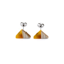 Load image into Gallery viewer, Golden Yellow Triangle Studs
