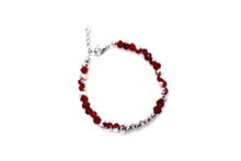 Load image into Gallery viewer, Red &amp; Silver Beaded Bracelet
