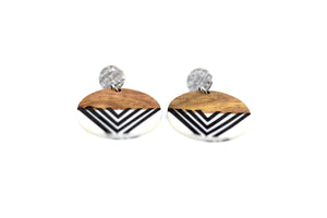 Black Chevron Earrings