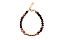 Load image into Gallery viewer, Black, Copper &amp; Gold Beaded Bracelet

