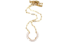 Load image into Gallery viewer, Long Paperclip Necklace
