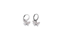Load image into Gallery viewer, Silver Butterfly Earrings
