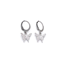 Load image into Gallery viewer, Silver Butterfly Earrings
