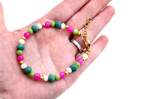 Pink Green Bracelet