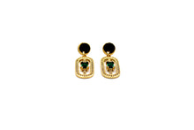 Load image into Gallery viewer, Green Art Deco Earrings
