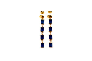 Dark Blue Dangle Earrings