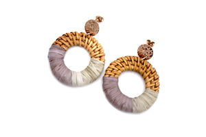 Round Rattan Earrings