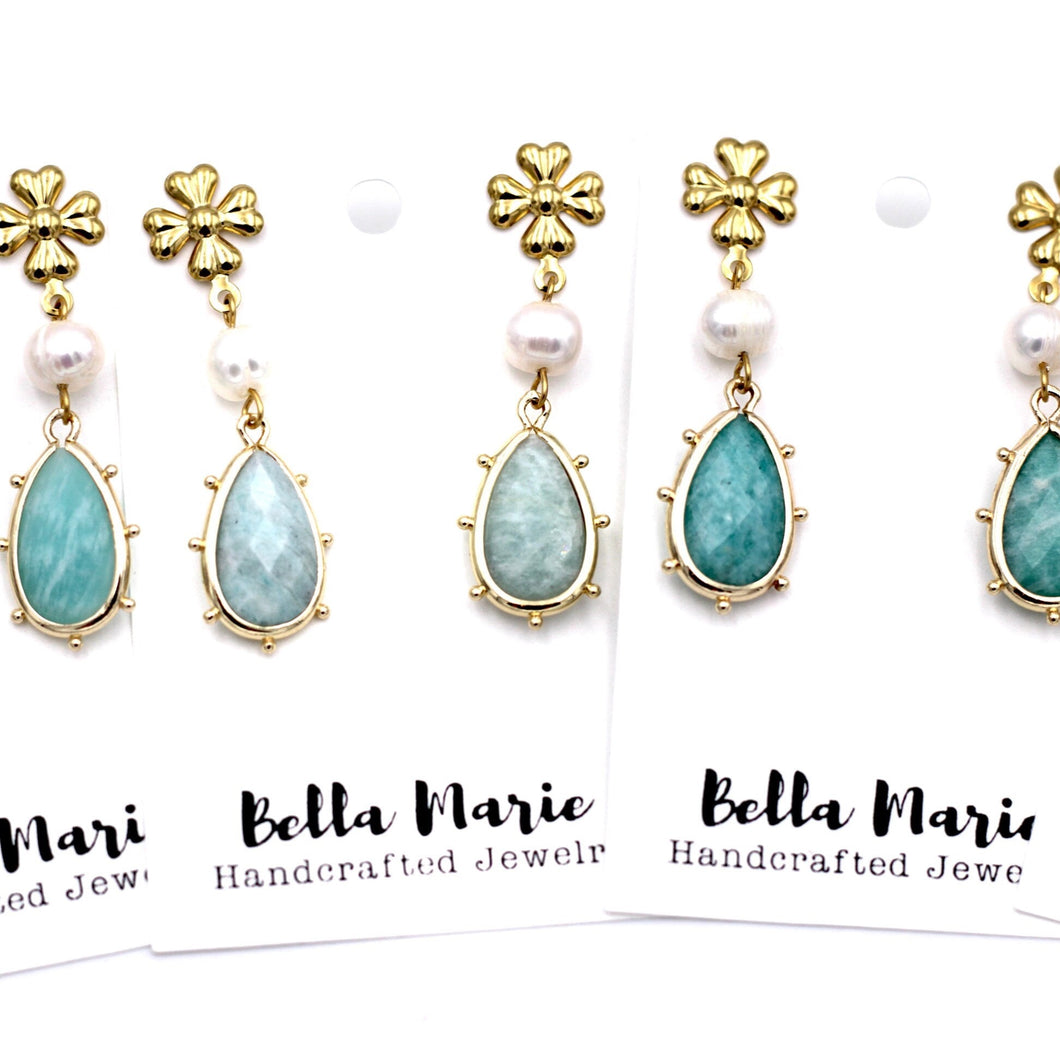 Amazonite Dangle Earrings