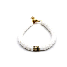 Load image into Gallery viewer, White Heishi Bracelet
