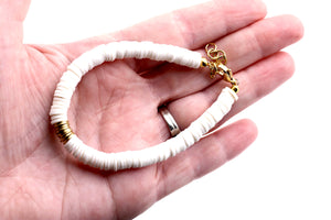 White Heishi Bracelet