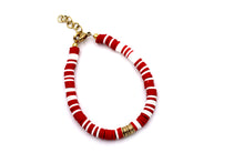 Load image into Gallery viewer, Red &amp; White Bracelet
