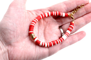 Red & White Bracelet