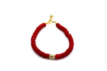 Load image into Gallery viewer, Red Heishi Bracelet
