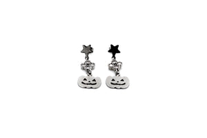 Silver Halloween Earrings