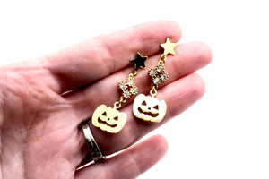 Gold Halloween Earrings