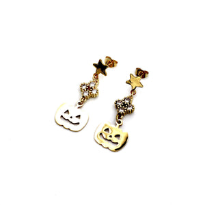Gold Halloween Earrings