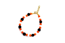 Load image into Gallery viewer, Orange Black White Bracelet
