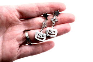 Silver Halloween Earrings