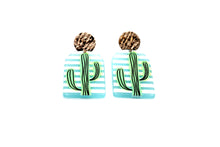 Load image into Gallery viewer, Green Cactus Earrings
