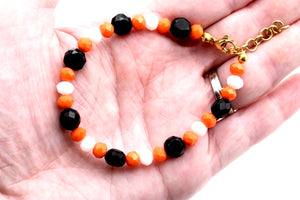 Orange Black White Bracelet