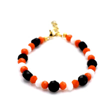 Load image into Gallery viewer, Orange Black White Bracelet
