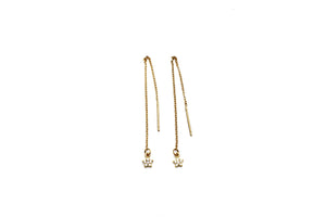 Gold Star Threader Earrings