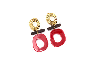 Red Acrylic Earrings