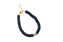 Load image into Gallery viewer, Navy Heishi Bracelet
