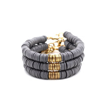 Load image into Gallery viewer, Gray Heishi Bracelet
