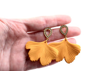 Load image into Gallery viewer, Yellow Leaf Earrings
