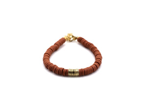 Burnt Sienna Heishi Bracelet