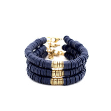 Load image into Gallery viewer, Navy Heishi Bracelet
