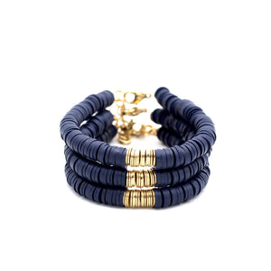 Navy Heishi Bracelet